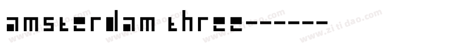 amsterdam three字体转换